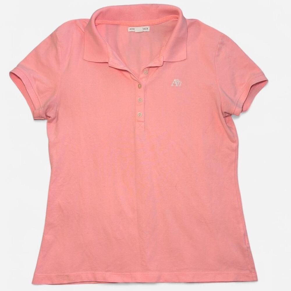 AEROPOSTALE Unisex L Short Sleeve Polo Pink Casual Classic